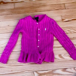 Magenta Polo cable knit sweater